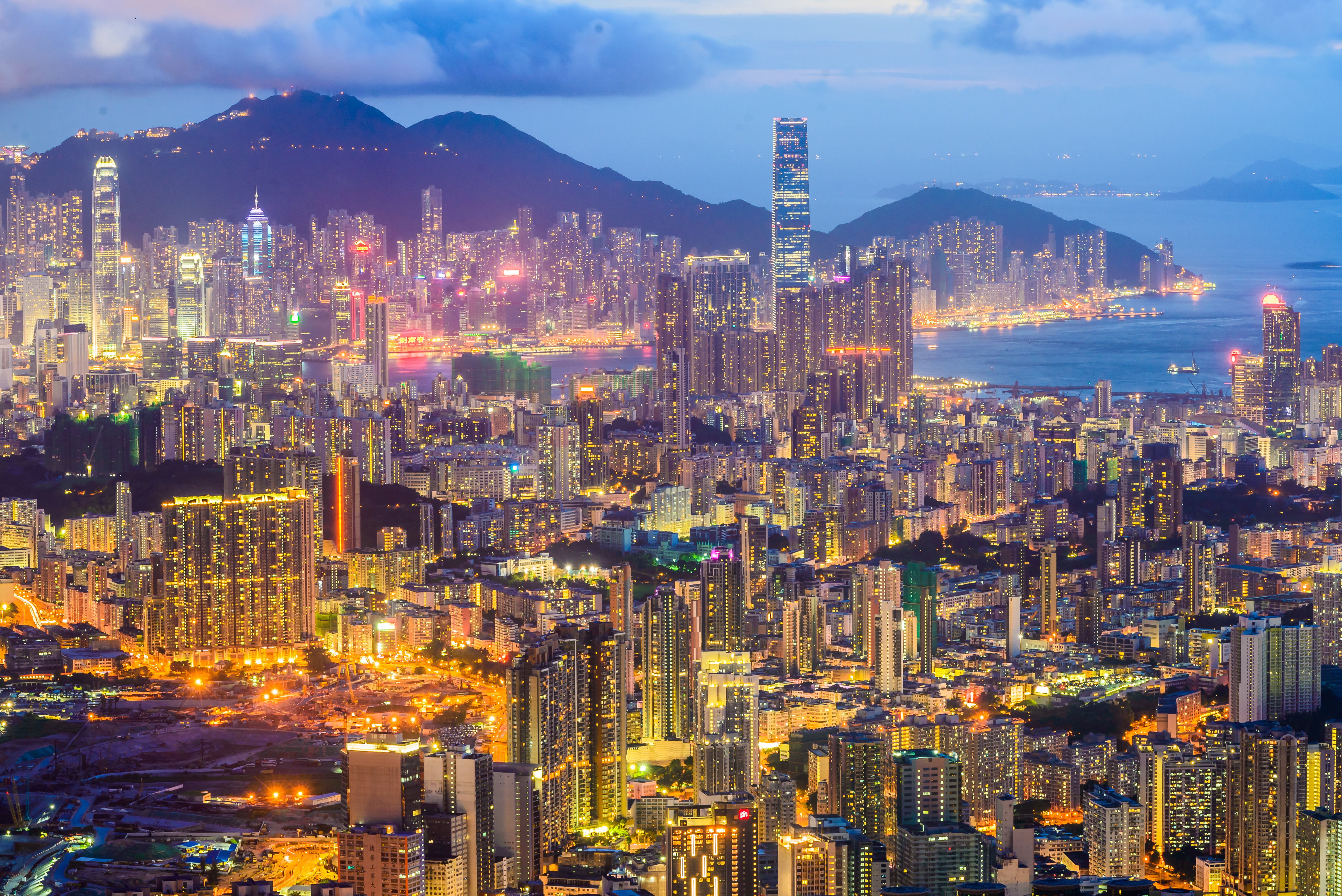 HONG KONG -August 10: Scene of the Victoria Harbour on August 10, 2014 in Hong Kong. Victoria Harbour is the famous attraction place for tourist to visit.